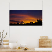 Poster Beau panorama de coucher de soleil (Cuisine)