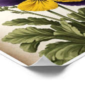 Poster Beau Pansy Flower Décor Mur Art (Coin)