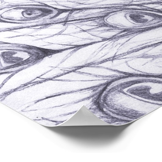 Poster Beau paon (Coin)