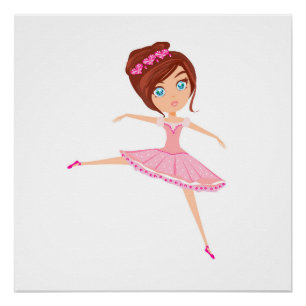 Poster Beau papier d'affiche de ballerine (Semi-Lustre)