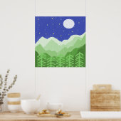 Poster beau paysage art (Cuisine)