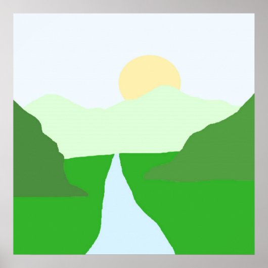 Poster beau paysage art (Devant)