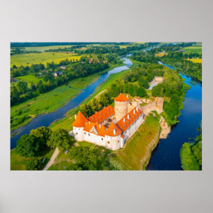 Poster Beau Paysage Calme Rivières du Château Ancien