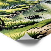 Poster Beau paysage chinois (Coin)