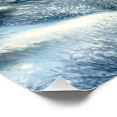 Poster Beau paysage de la rivière d'hiver (Coin)