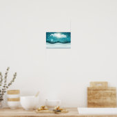 Poster Beau paysage forestier de nuit d'hiver (Cuisine)