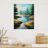 Poster Beau paysage naturel réaliste (Cuisine)