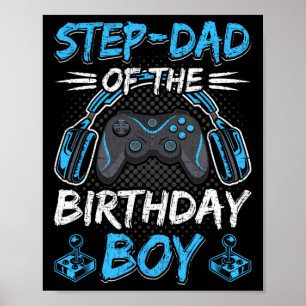 Poster Beau-père du garçon qui fête son anniversaire Joue