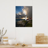 Poster Beau phare au coucher du soleil (Cuisine)