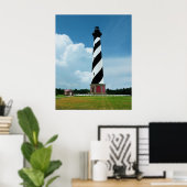 Poster Beau phare de Cape Hatteras Outer Banks NC (Bureau à domicile)