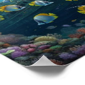 Poster Beau poisson de récif avec épave (Coin)