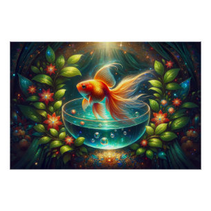 Poster Beau poisson rouge Nowruz