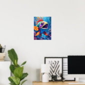 Poster Beau poisson tropical (Bureau à domicile)
