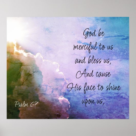Poster Beau Psaume 67 Bénédiction sur nous (Devant)