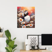 Poster Beau Puffin Dans Le Champ Maisy (Bureau à domicile)