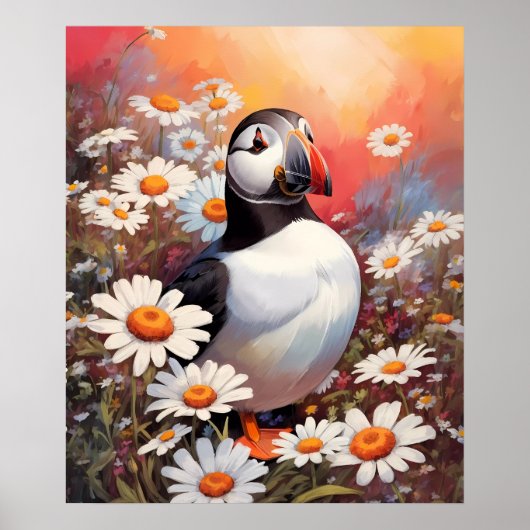 Poster Beau Puffin Dans Le Champ Maisy (Devant)