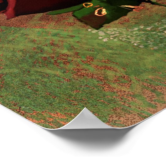 Poster Beau Rose d'automne (Coin)