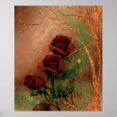 Poster Beau Rose d'automne (Devant)