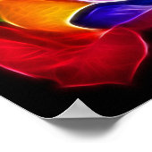 Poster Beau Rose de couleurs 5 (Coin)