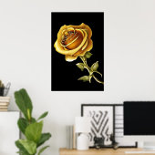 Poster Beau Rose d'or (Bureau à domicile)