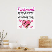 POSTER BEAU ROSE FLORALE PERSONNALISÉ JEREMIAH 29:11 (Cuisine)