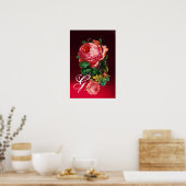 POSTER BEAU ROSE ROSE ROSE MONOGRAM (Cuisine)