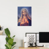 Poster Beau Sacré Coeur Religieux de Vierge Marie (Bureau à domicile)