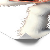 Poster Beau singe blanc souriant (Coin)