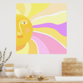 Poster beau soleil peinture abstraite (Cuisine)