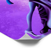 Poster Beau Tango de danse en couple au clair de lune (Coin)
