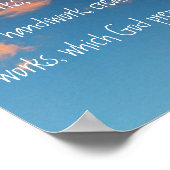 Poster beau verset de la bible ciel Ephésiens 2:8-10 (Coin)