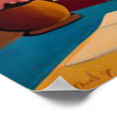 Poster Beau village mexicain dans les montagnes (Coin)