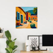 Poster Beau village mexicain dans les montagnes (Bureau à domicile)