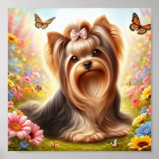 Poster beau Yorkshire Terrier (Devant)