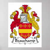 Poster Beauchamp Family Crest (Devant)