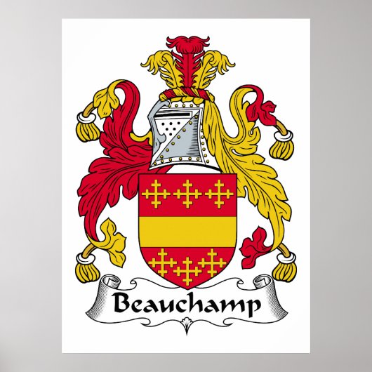 Poster Beauchamp Family Crest (Devant)