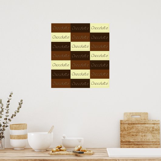Poster Beaucoup d'affiches sur le chocolat (Cuisine)