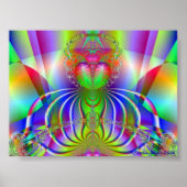 Poster Beaucoup de bouddhas colorés (Devant)