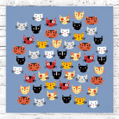 Poster Beaucoup de chats Kitty