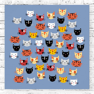 Poster Beaucoup de chats Kitty