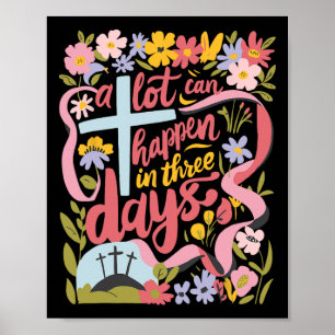 Poster Beaucoup de choses peuvent arriver en 3 jours Pâqu