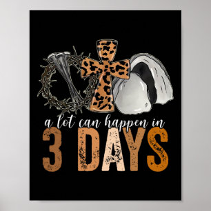 Poster Beaucoup de choses peuvent arriver en 3 jours Pâqu
