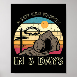 Poster Beaucoup de choses peuvent arriver en 3 jours Pâqu