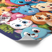 Poster beaucoup de dessins animaliers (Coin)