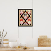Poster "Beaucoup de masques" W.T. Benda Deco Imprimer 16  (Cuisine)