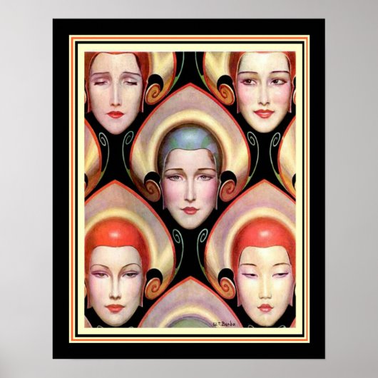 Poster "Beaucoup de masques" W.T. Benda Deco Imprimer 16  (Devant)