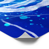 Poster Beaucoup de méduses bleues nageant sous l'eau. Sea (Coin)