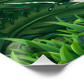 Poster Beaucoup de mignons animaux dans la forêt (Coin)