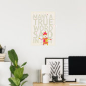 Poster Beaucoup De Véritables Mots Dit En Jest (Bureau à domicile)