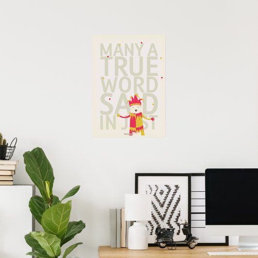 Poster Beaucoup De Véritables Mots Dit En Jest (Bureau à domicile)